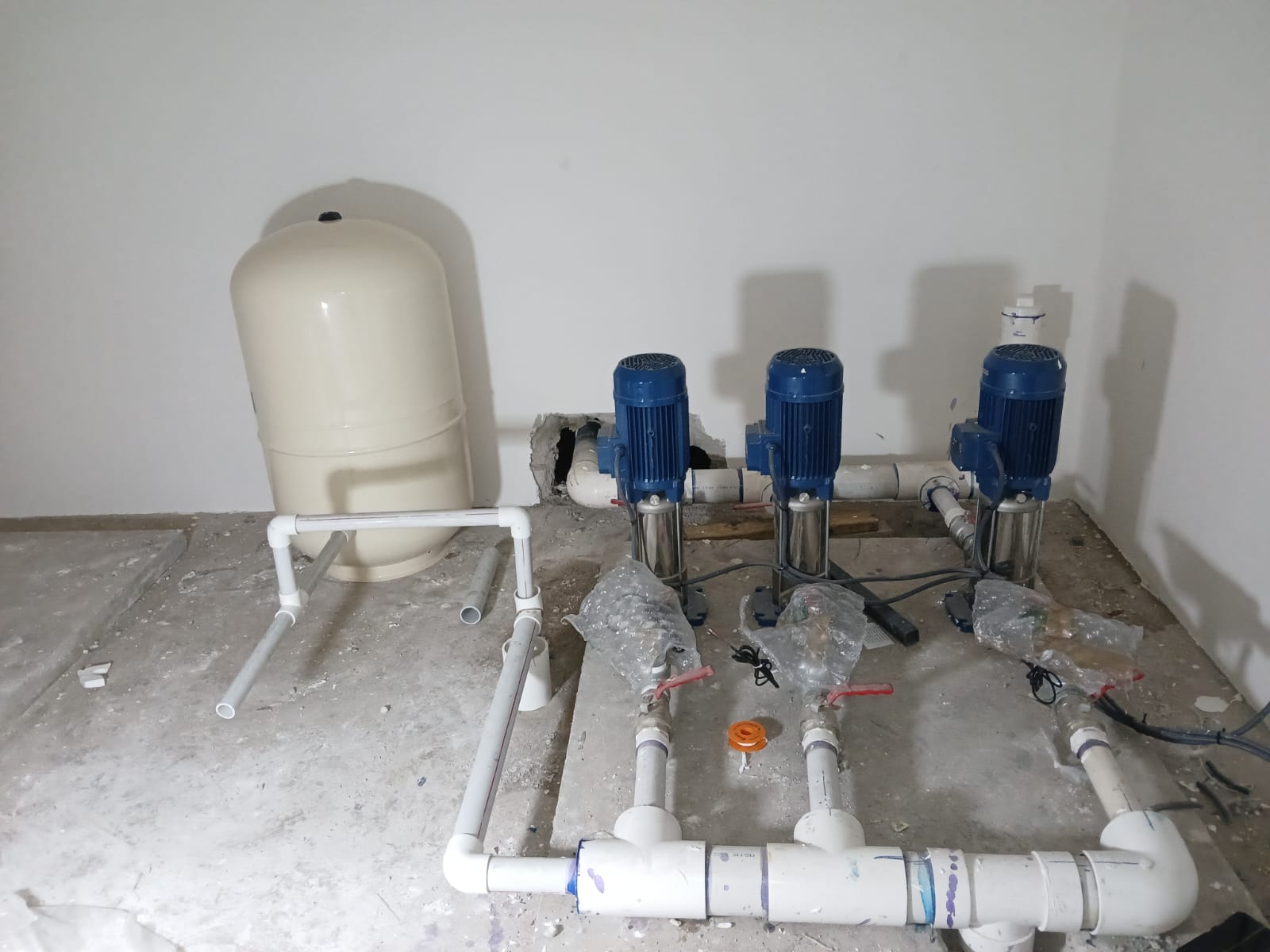 Industrial pump room